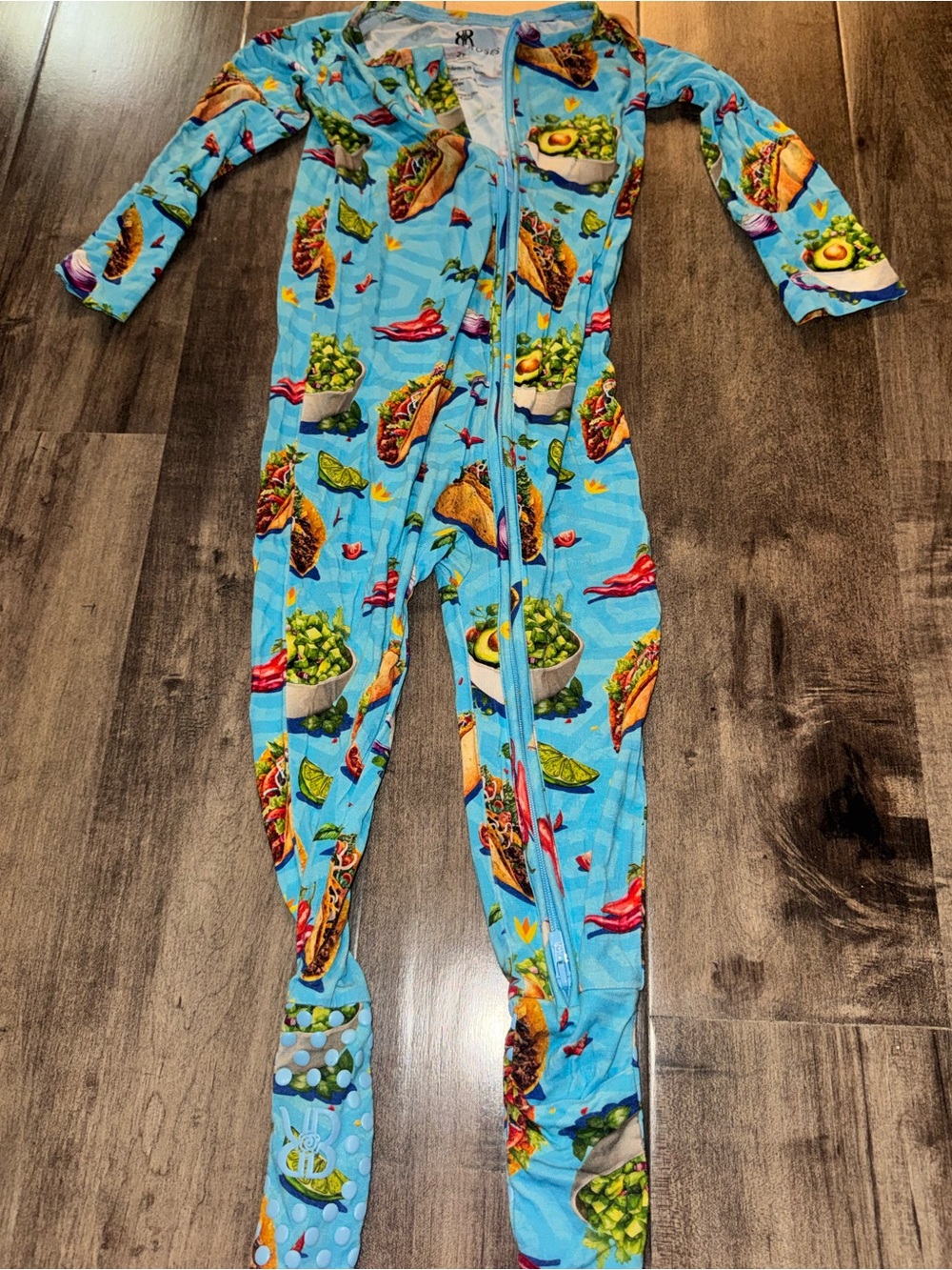 Bums & Roses Taco Fiesta Convertible Bamboo Double Zip Zippy 2T EUC